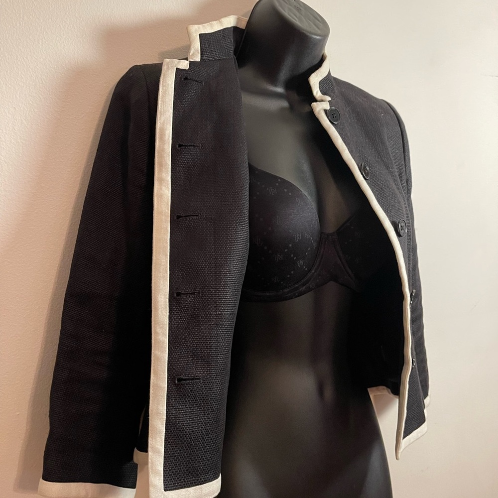 Ralph Lauren Black and Cream Blazer